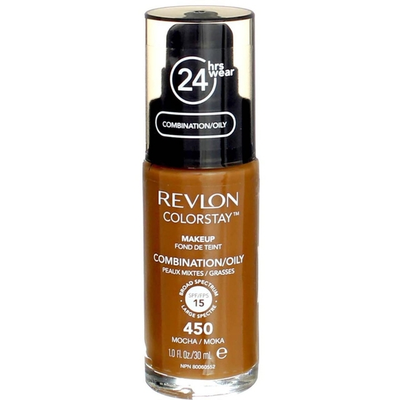 2 x Revlon ColorStay Pump Liquid Foundation Combination Oily, 450 Mocha - Picture 1 of 3
